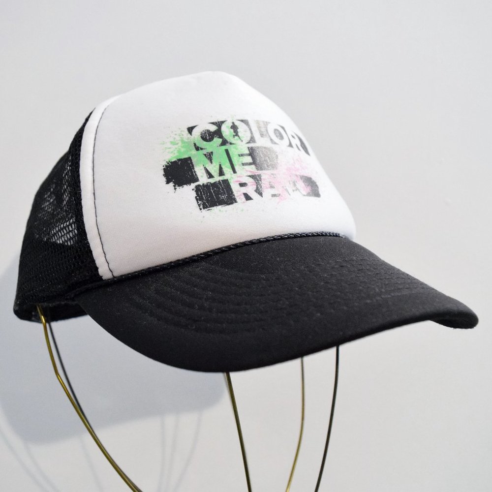 OTTO COLOR ME RAD Black & White Colorblock Trucker Baseball Snapback Cap